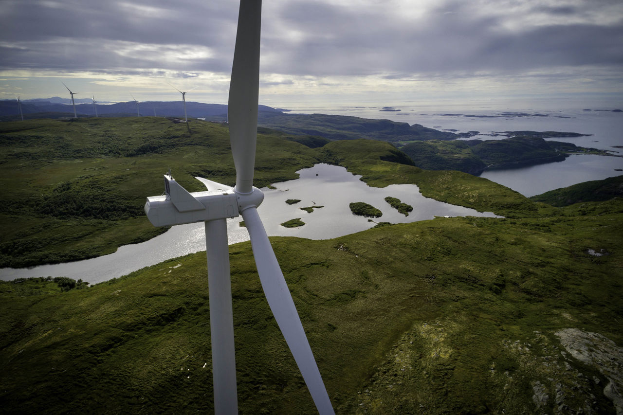 Roan wind farm, one of the wind parks included in Fosen Vind.