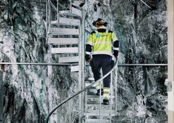 Man inside a power plant