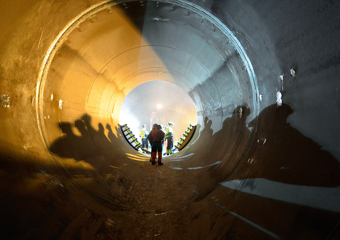 Breakthrough for penstock for a new power station at Nedre Røssåga